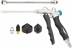 Pistolet de soufflage à 2 voies - jeu de cônes - lot de 6 pcs