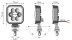 Phare de travail carré LED 10/30V 12W 1500 lumens/boîtier carbone