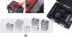 Servante de rangement mobile fermetures métalliques 450x350x710mm