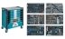 Servante d'atelier 8 tiroirs composée de 515 outils - modules mousses