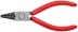 Pince à becs courts et ronds - 125mm - Gainage PVC Atramentisée noire Tête polie