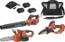 Pack 20V souffleur de jardin, élagueuse sur batterie - 10cm, tronçonneuse - 2 batteries Li-ion 4Ah - 1 batterie 2Ah
