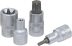 Douilles tournevis 1/2" avec embout 100mm Torx® de T27 à T70 et douille Torx® de E10 à E24 - coffret métallique de 17 pcs