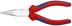 Pince à becs longs avec becs demi-ronds 160mm - Gainage bi-matière - Chromée