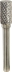 Fraise métallique cylindrique sur tige 9,5mm