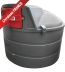 Cuve de stockage gasoil PEHD 5000L DP avec armoire intégrée pour station à gasoil 230V 72 l/min et pistolet automatique/compteur/filtre