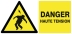 Panneau Danger haute tension rigide 330x200mm