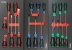 Servante d'atelier 7 tiroirs composée de 249 outils - modules carbone