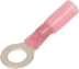 Cosse à oeil isolée thermorétractable rouge M6 - lot de 10 pcs