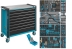 Servante d'atelier 8 tiroirs composée de 399 outils - modules mousses