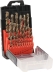 Coffret PVC de 25 forets métaux HSS 5% cobalt taillés meulés de 1 à 13mm