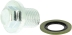 Bouchon de vidange M14 et 2 joints nylon et lèvre caoutchouc - blister