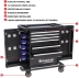 Servante 7 tiroirs avec 2 portes latérales avec plan de travail en ABS 890x530x1022mm