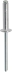Rivet alu/acier tête plate 4,8x14mm - 500 pcs