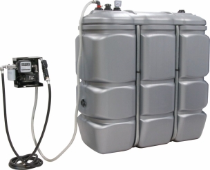 Cuve de stockage gasoil PEHD DP 1500L et station avec filtre 230V 50 l/min