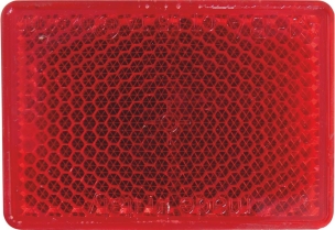 Catadioptre rectangle 56x39mm adhésif rouge