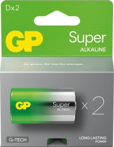 Blister de 2 piles "Super" LR20 D Alcaline - lot de 10 blisters