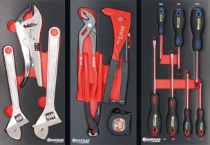 Servante d'atelier 8 tiroirs composée de 248 outils - modules finition métal