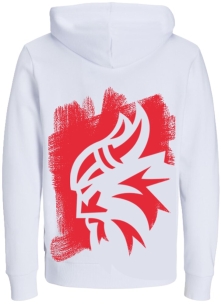 Sweat blanc taille XS unisexe Drakkar Drakko rouge