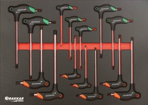 Servante d'atelier 7 tiroirs composée de 207 outils - modules carbone
