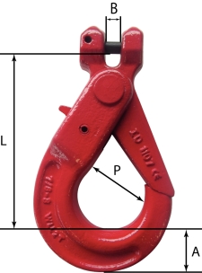 Crochet de sécurité automatique à chape pour chaîne 13mm grade 80