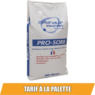 Absorbant végétal granulé ignifugé - sac de 40L 8kg