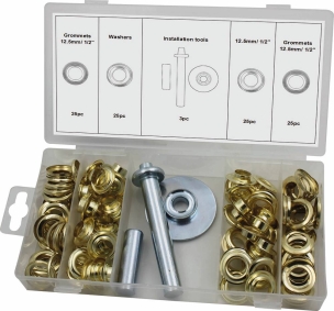 Oeillets + outil pour réparation de bâche - boîte de 100 œillets