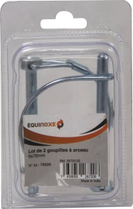 Goupilles à arceau 6mm 76mm - blister de 2 pcs