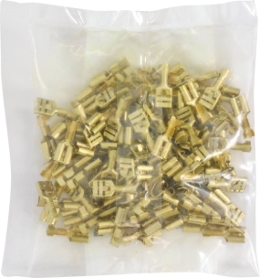 Cosse plate femelle 6,3X0,8mm 1 à 2,5mm² - lot de 100 pcs