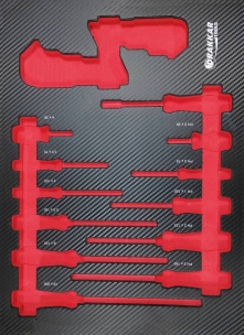 Module mousse vide - finition carbone pour tournevis et clés coudées