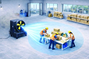 Rafraîchisseur d'air mobile 640W - 130L - 22000 m³/h