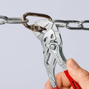 Pince clé gainée 180mm avec bouton poussoir