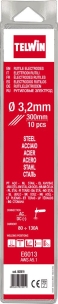 Electrodes de soudage rutile acier 3,2x300mm - blister de 10 pcs