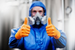 Gants jetables nitrile 240mm 0,26mm orange ONE BY ONE T11 - lot de 10 boîtes de 100 pcs