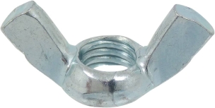 Ecrou à ailettes/papillon zingué blanc M6 - boîte de 200 pcs