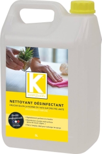 Désinfectant et nettoyant multi-surfaces virucide parfum menthe - lot de 4 bidons de 5L
