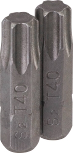 Embout hexagonal 1/4"x25mm avec empreinte Torx® T40 - lot de 2 pcs