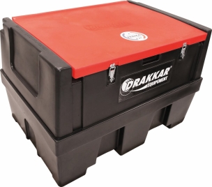 Cuve de ravitaillement gasoil PE 400L avec kit pompe à gasoil 12V 45 l/min-pistolet auto-volucompteur digital - avec capot