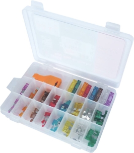 Fusible enfichable mini+standard+maxi assortiment avec testeur - coffret de 88 pcs