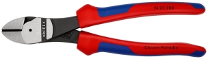 Pince coupante forte démultiplication 200mm coudée à 25° - Gainage PVC