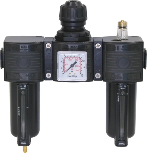 Filtre à air/régulateur/lubrificateur femelle 1/2" avec manomètre