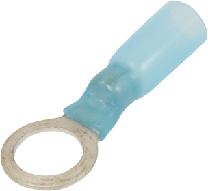 Cosse à oeil isolée thermorétractable bleue M8 - lot de 10 pcs