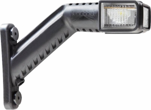 Feu de gabarit LED 12/24V droit rouge/blanc/orange déporté incliné 176mm