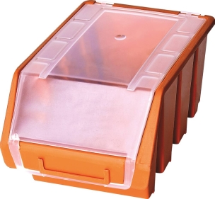 Boîte à bec orange avec couvercle 240x170x126mm