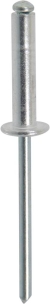 Rivet alu/acier tête plate 4,8x18mm - 100 pcs