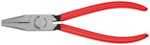 Pince à becs courts et plats - 180mm - Gainage PVC Atramentisée noire Tête polie