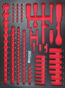 Module mousse vide - finition carbone pour douilles ¼’’ et ½’’