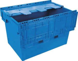 Caisse de transport avec couvercle rabattable 58L 600X400X340mm