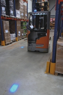 Phare de travail ovale LED 9/48V 6W 400 lumens bleu pour signalisation chariot de manutention