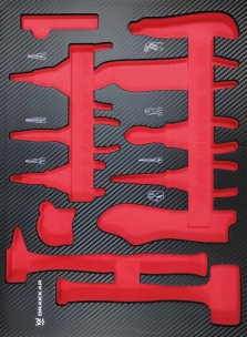 Module mousse vide - finition carbone pour pinces et marteaux